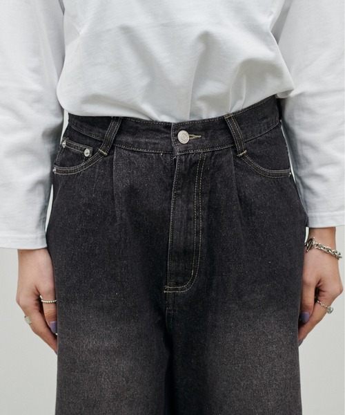 LARUTA（ラルータ）の「【LARUTA】デニムタックハーフパンツ（デニムパンツ・レディース・ブルー/グレー・FREE）」の22枚目の写真