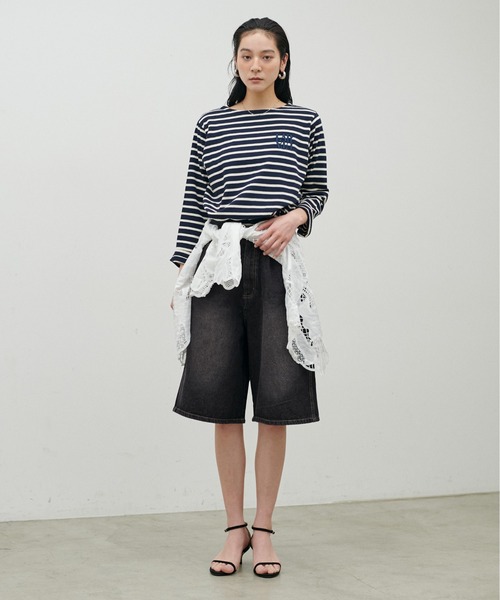 LARUTA（ラルータ）の「【LARUTA】デニムタックハーフパンツ（デニムパンツ・レディース・ブルー/グレー・FREE）」の18枚目の写真