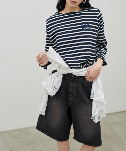 LARUTA（ラルータ）の「【LARUTA】デニムタックハーフパンツ（デニムパンツ・レディース・ブルー/グレー・FREE）」の16枚目の写真