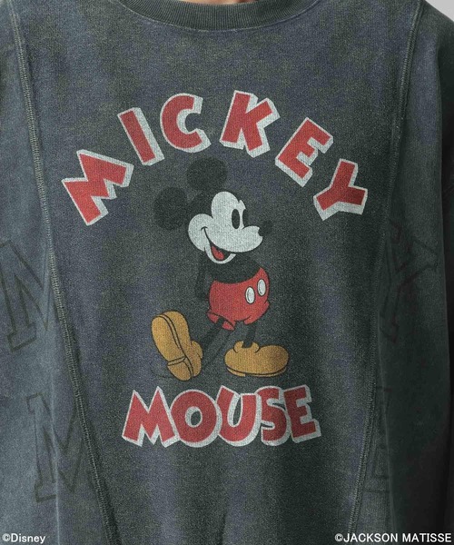 JACKSON MATISSE（ジャクソンマティス）の「【JACKSON MATISSE/BAYFLOW】「ミッキーマウス」デザインリメイクプルオーバー（Tシャツ/カットソー・メンズ・セージグリーン/チャコール・LARGE/MEDIUM）」の5枚目の写真