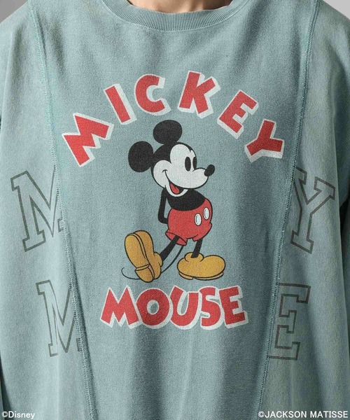 JACKSON MATISSE（ジャクソンマティス）の「【JACKSON MATISSE/BAYFLOW】「ミッキーマウス」デザインリメイクプルオーバー（Tシャツ/カットソー・メンズ・セージグリーン/チャコール・LARGE/MEDIUM）」の7枚目の写真