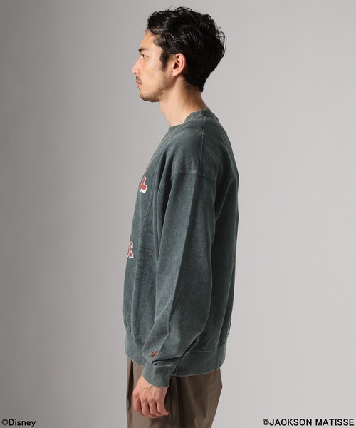 JACKSON MATISSE（ジャクソンマティス）の「【JACKSON MATISSE/BAYFLOW】「ミッキーマウス」デザインリメイクプルオーバー（Tシャツ/カットソー・メンズ・セージグリーン/チャコール・LARGE/MEDIUM）」の9枚目の写真