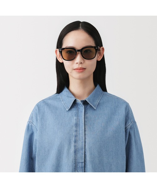 無印良品（ムジルシリョウヒン）の「ＵＶ４００　ウェリントン型　サングラス（サングラス・レディース・ブラック/ブラウン・FREE）」の7枚目の写真