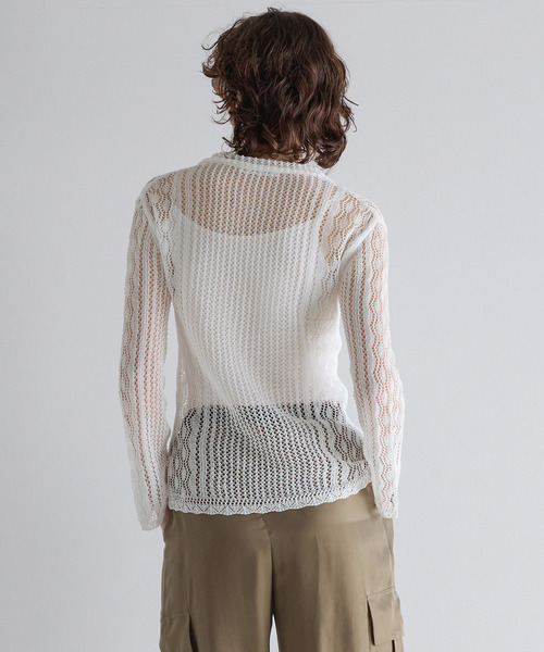 martinique（マルティニーク）の「レースニットシャツ（カーディガン/ボレロ・レディース・ホワイト・FREE）」の11枚目の写真