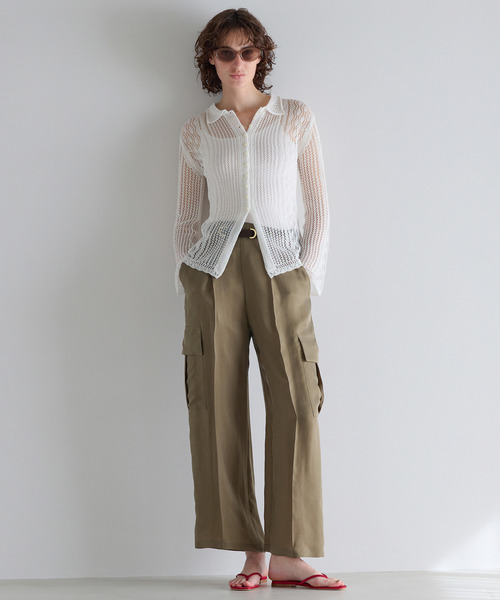 martinique（マルティニーク）の「レースニットシャツ（カーディガン/ボレロ・レディース・ホワイト・FREE）」の10枚目の写真