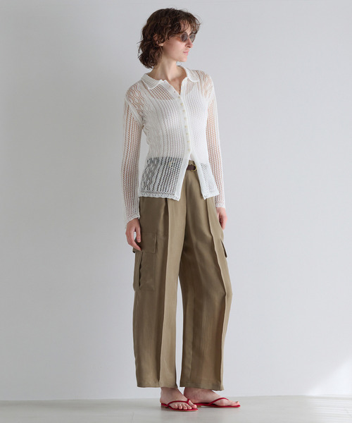 martinique（マルティニーク）の「レースニットシャツ（カーディガン/ボレロ・レディース・ホワイト・FREE）」の9枚目の写真