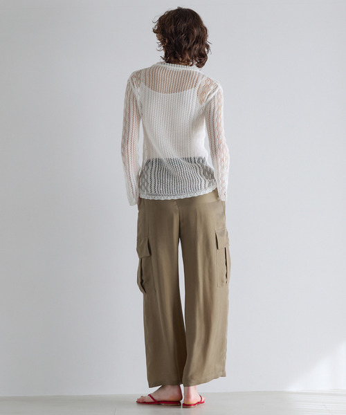 martinique（マルティニーク）の「レースニットシャツ（カーディガン/ボレロ・レディース・ホワイト・FREE）」の8枚目の写真