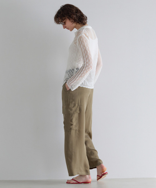 martinique（マルティニーク）の「レースニットシャツ（カーディガン/ボレロ・レディース・ホワイト・FREE）」の7枚目の写真