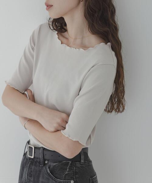 URBAN RESEARCH Sonny Label(アーバンリサーチサニーレーベル)の「汗ジミ防止メロウクルーネックアソートプルオーバー(Tシャツ/カットソー・レディース・オフホワイト/ブラック/グレー系その他/ブルー系その他・FREE)」の3枚目の写真