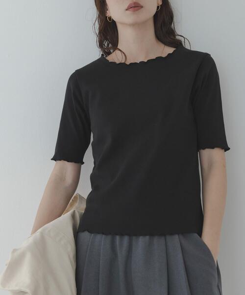URBAN RESEARCH Sonny Label(アーバンリサーチサニーレーベル)の「汗ジミ防止メロウクルーネックアソートプルオーバー(Tシャツ/カットソー・レディース・オフホワイト/ブラック/グレー系その他/ブルー系その他・FREE)」の1枚目の写真