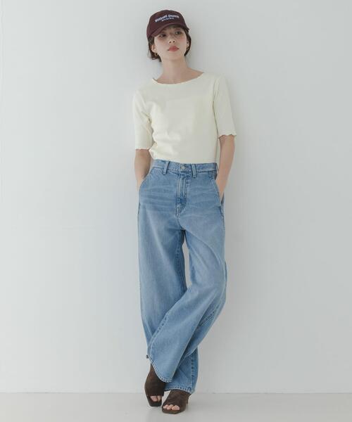 URBAN RESEARCH Sonny Label(アーバンリサーチサニーレーベル)の「汗ジミ防止メロウクルーネックアソートプルオーバー(Tシャツ/カットソー・レディース・オフホワイト/ブラック/グレー系その他/ブルー系その他・FREE)」の5枚目の写真