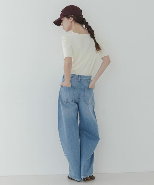 URBAN RESEARCH Sonny Label(アーバンリサーチサニーレーベル)の「汗ジミ防止メロウクルーネックアソートプルオーバー(Tシャツ/カットソー・レディース・オフホワイト/ブラック/グレー系その他/ブルー系その他・FREE)」の6枚目の写真
