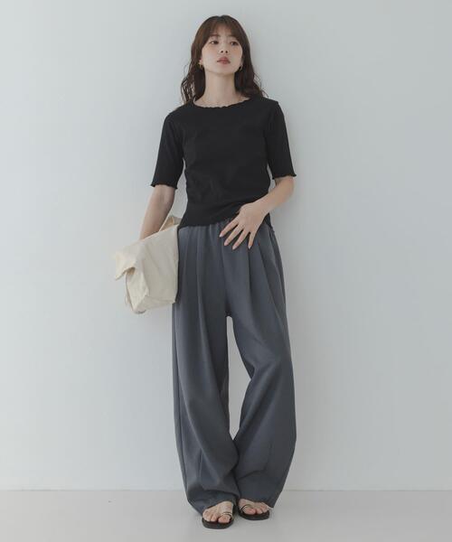 URBAN RESEARCH Sonny Label(アーバンリサーチサニーレーベル)の「汗ジミ防止メロウクルーネックアソートプルオーバー(Tシャツ/カットソー・レディース・オフホワイト/ブラック/グレー系その他/ブルー系その他・FREE)」の22枚目の写真