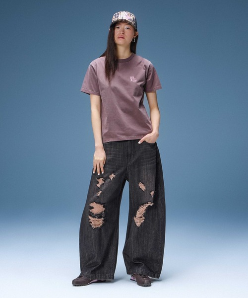 X-girl(エックスガール)の「DISTRESSED BAGGY DENIM PANTS(デニムパンツ・レディース・ブラック/インディゴブルー・S/M/XS)」の19枚目の写真