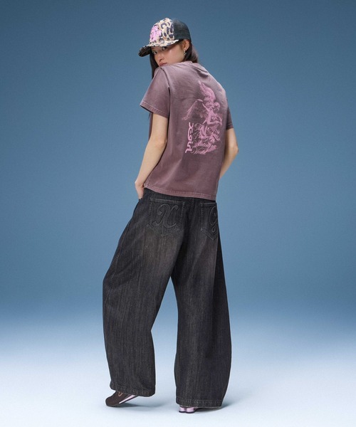 X-girl(エックスガール)の「DISTRESSED BAGGY DENIM PANTS(デニムパンツ・レディース・ブラック/インディゴブルー・S/M/XS)」の20枚目の写真
