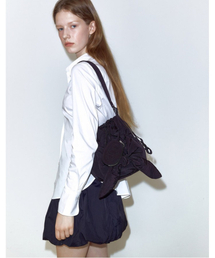 athe（アテ）の「[RUBAN(  )] ブラックリボン プチバックパック兼ショルダーバッグ MINI AABA6E941BK（ショルダーバッグ）」