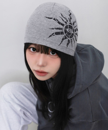 PIMADAZIWIN（ピマダジウィン）の「Sun Eyes Beanie_[Gray]（ニットキャップ/ビーニー）」