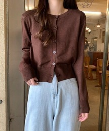 Forcement（フォースメント）の「さらっと羽織って、デイリーに活躍するニットカーディガン 重ね着 レイヤード 春服 立体感 羽織 春色 キレイ色 おしゃれ スプリング カジュアルオフィス スタイルアップ ボタン 万能 トップス　フォーマル ビジネス 就活（カーディガン/ボレロ）」