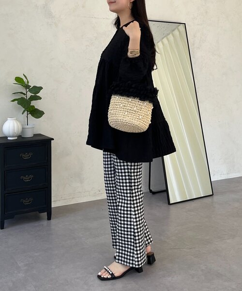 prose verse（プロズヴェール）の「シャーリングシアーティアードブラウス（シャツ/ブラウス・レディース・ブラック/サックスブルー/オフホワイト/ピンク/ベージュ・MEDIUM/LARGE）」の20枚目の写真