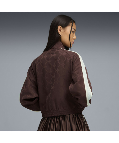PUMA(プーマ)の「PUMA プーマ ウィメンズ T7 ジャガード ウーブン リラックスド トラックジャ(ブルゾン・レディース・ブラウン系その他4/ブラック・MEDIUM/SMALL/LARGE)」の3枚目の写真