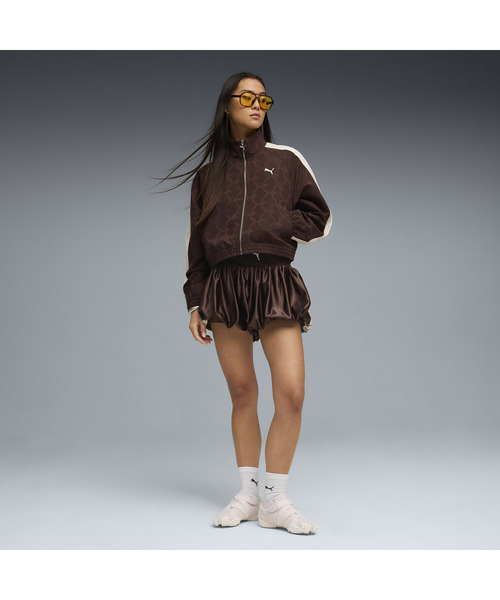PUMA(プーマ)の「PUMA プーマ ウィメンズ T7 ジャガード ウーブン リラックスド トラックジャ(ブルゾン・レディース・ブラウン系その他4/ブラック・MEDIUM/SMALL/LARGE)」の4枚目の写真
