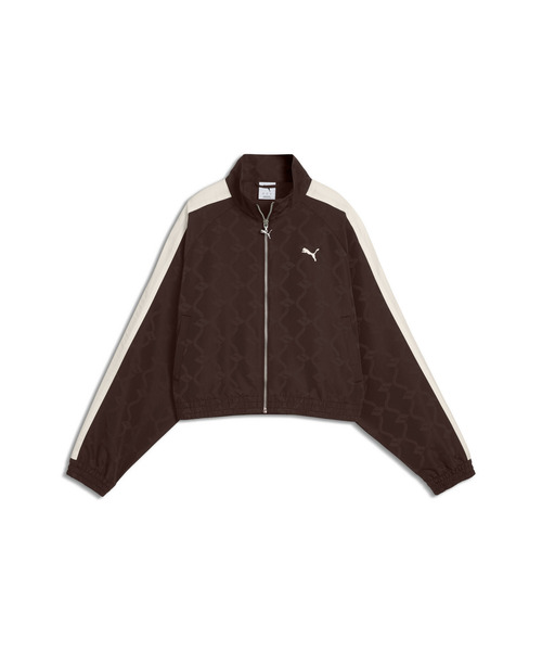 PUMA(プーマ)の「PUMA プーマ ウィメンズ T7 ジャガード ウーブン リラックスド トラックジャ(ブルゾン・レディース・ブラウン系その他4/ブラック・MEDIUM/SMALL/LARGE)」の5枚目の写真