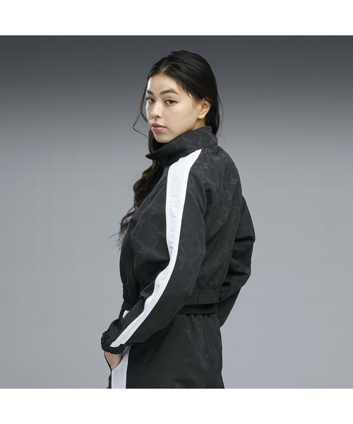 PUMA(プーマ)の「PUMA プーマ ウィメンズ T7 ジャガード ウーブン リラックスド トラックジャ(ブルゾン・レディース・ブラウン系その他4/ブラック・MEDIUM/SMALL/LARGE)」の7枚目の写真