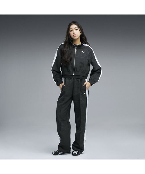 PUMA(プーマ)の「PUMA プーマ ウィメンズ T7 ジャガード ウーブン リラックスド トラックジャ(ブルゾン・レディース・ブラウン系その他4/ブラック・MEDIUM/SMALL/LARGE)」の8枚目の写真