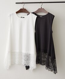 Remind me and forever（リマインドミーアンドフォーエバー）の「【プチプラ/即着映え！】裾レースノースリプルオーバー（シャツ/ブラウス）」