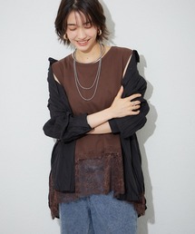 Remind me and forever（リマインドミーアンドフォーエバー）の「【プチプラ/即着映え！】裾レースノースリプルオーバー（シャツ/ブラウス）」