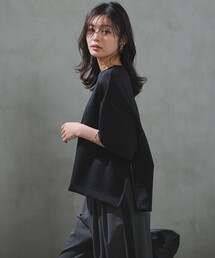 【VERY掲載】BEAUTY FORM JERSEY light サイドZIP プルオーバー