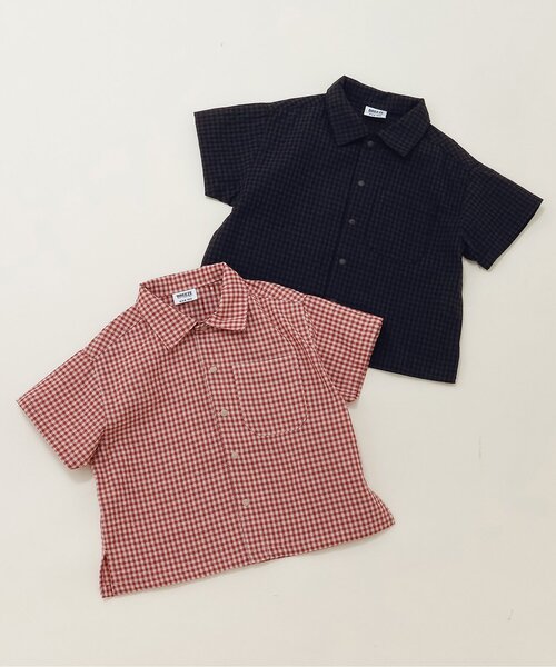 BREEZE(ブリーズ)の「【リンク】ギンガムチェックシャツ(シャツ/ブラウス・キッズ・レッド/ブラック・140/130/120/110/100/90/80)」の9枚目の写真