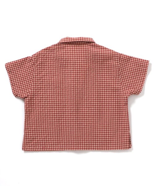 BREEZE(ブリーズ)の「【リンク】ギンガムチェックシャツ(シャツ/ブラウス・キッズ・レッド/ブラック・140/130/120/110/100/90/80)」の4枚目の写真