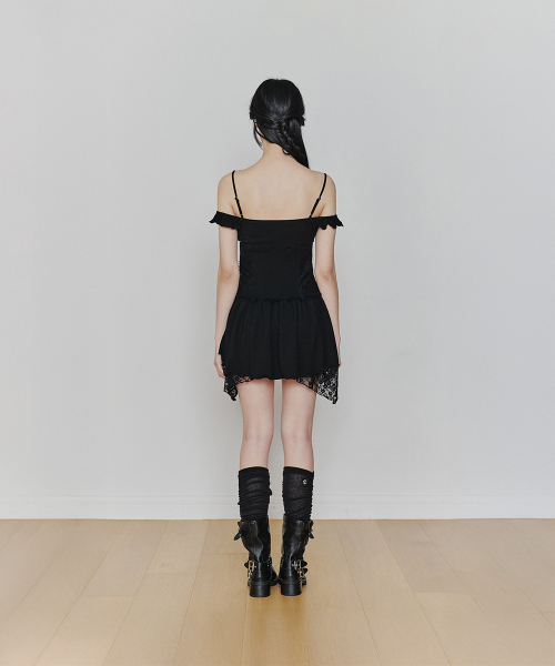 PAIN OR PLEASURE（ペインオアプレジャー）の「PETAL RUFFLE DRESS black（ワンピース・レディース・その他・SMALL/MEDIUM）」の3枚目の写真