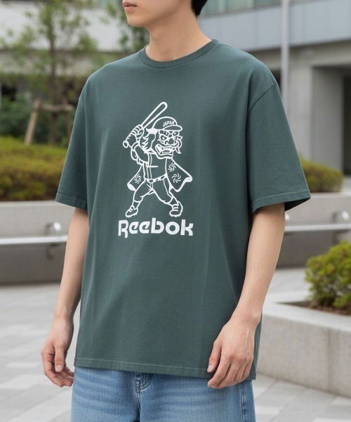 Reebok（リーボック）の「SHISHIMAI ヴィンテージ Tシャツ【日本限定モデル】（Tシャツ/カットソー・メンズ・ネイビー/ブラック/グリーン/ライトグレー・X-LARGE/SMALL/MEDIUM/LARGE）」の3枚目の写真