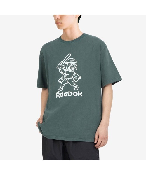 Reebok(リーボック)の「SHISHIMAI ヴィンテージ Tシャツ【日本限定モデル】(Tシャツ/カットソー・メンズ・ネイビー/ブラック/グリーン/ライトグレー/ダークブラック/ホワイト・X-LARGE/SMALL/MEDIUM/LARGE)」の20枚目の写真