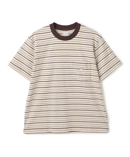 DANTON（ダントン）の「Women’s Short Sleeve Pocket T-shirt Stripe（Tシャツ/カットソー・レディース・レッド系その他/ブラック系その他/ホワイト系その他5/ブルー系その他5/ベージュ系その他/イエロー系その他/ブルー系その他・M/S/XS）」の4枚目の写真