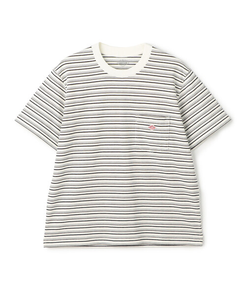 DANTON（ダントン）の「Women’s Short Sleeve Pocket T-shirt Stripe（Tシャツ/カットソー・レディース・レッド系その他/ブラック系その他/ホワイト系その他5/ブルー系その他5/ベージュ系その他/イエロー系その他/ブルー系その他・M/S/XS）」の3枚目の写真