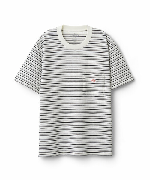 DANTON（ダントン）の「Women’s Short Sleeve Pocket T-shirt Stripe（Tシャツ/カットソー・レディース・レッド系その他/ブラック系その他/ホワイト系その他5/ブルー系その他5/ベージュ系その他/イエロー系その他/ブルー系その他・M/S/XS）」の8枚目の写真