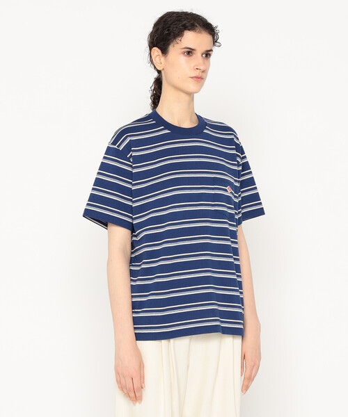 DANTON（ダントン）の「Women’s Short Sleeve Pocket T-shirt Stripe（Tシャツ/カットソー・レディース・レッド系その他/ブラック系その他/ホワイト系その他5/ブルー系その他5/ベージュ系その他/イエロー系その他/ブルー系その他・M/S/XS）」の10枚目の写真