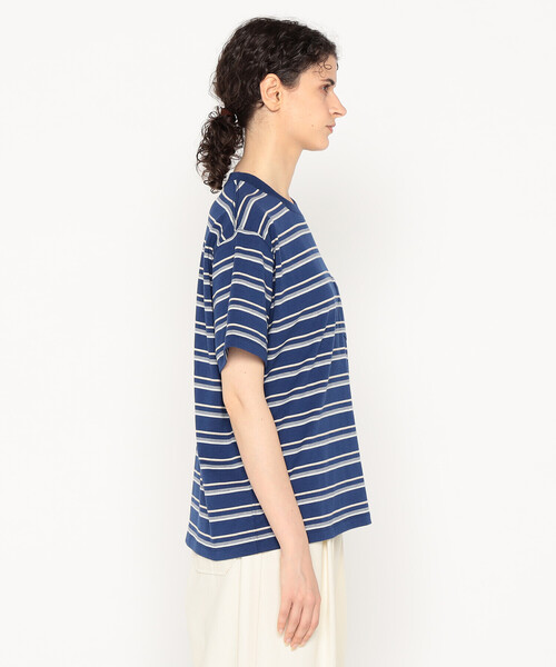 DANTON（ダントン）の「Women’s Short Sleeve Pocket T-shirt Stripe（Tシャツ/カットソー・レディース・レッド系その他/ブラック系その他/ホワイト系その他5/ブルー系その他5/ベージュ系その他/イエロー系その他/ブルー系その他・M/S/XS）」の11枚目の写真