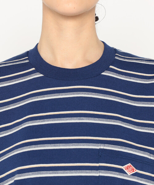 DANTON（ダントン）の「Women’s Short Sleeve Pocket T-shirt Stripe（Tシャツ/カットソー・レディース・レッド系その他/ブラック系その他/ホワイト系その他5/ブルー系その他5/ベージュ系その他/イエロー系その他/ブルー系その他・M/S/XS）」の14枚目の写真