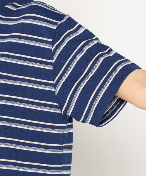 DANTON（ダントン）の「Women’s Short Sleeve Pocket T-shirt Stripe（Tシャツ/カットソー・レディース・レッド系その他/ブラック系その他/ホワイト系その他5/ブルー系その他5/ベージュ系その他/イエロー系その他/ブルー系その他・M/S/XS）」の15枚目の写真