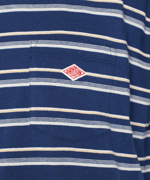 DANTON（ダントン）の「Women’s Short Sleeve Pocket T-shirt Stripe（Tシャツ/カットソー・レディース・レッド系その他/ブラック系その他/ホワイト系その他5/ブルー系その他5/ベージュ系その他/イエロー系その他/ブルー系その他・M/S/XS）」の18枚目の写真