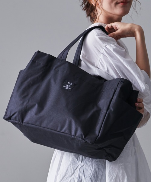LIZDAYS(リズデイズ)の「撥水・保温保冷 お買い物エコバッグ トートバッグ(トートバッグ・レディース・ブラック/カーキ/ライトグレー/ダークグレー/ネイビー・FREE)」の2枚目の写真