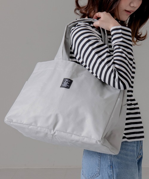 LIZDAYS(リズデイズ)の「撥水・保温保冷 お買い物エコバッグ トートバッグ(トートバッグ・レディース・ブラック/カーキ/ライトグレー/ダークグレー/ネイビー・FREE)」の7枚目の写真