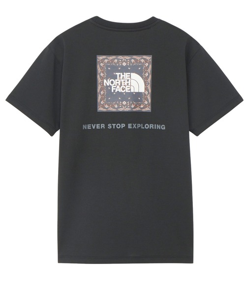 THE NORTH FACE(ザノースフェイス)の「ザ ノース フェイス THE NORTH FACE S/S Bandana Square Logo Tee ショートスリーブバンダナスクエアロゴティー(Tシャツ/カットソー・レディース・ダークパープル/ブラック/ネイビー/ホワイト・S/M/L/XL)」の7枚目の写真
