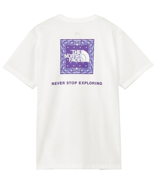 THE NORTH FACE(ザノースフェイス)の「ザ ノース フェイス THE NORTH FACE S/S Bandana Square Logo Tee ショートスリーブバンダナスクエアロゴティー(Tシャツ/カットソー・レディース・ダークパープル/ブラック/ネイビー/ホワイト・S/M/L/XL)」の6枚目の写真