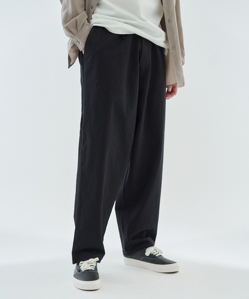 alvana(アルヴァナ)の「alvana for ESTNATION / コットンツイル ワイドイージーパンツ(その他パンツ・メンズ・ブラック・3/2)」の2枚目の写真