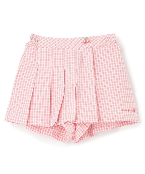 trois lapins kp（トロワラパンケーピー）の「【Trois Lapins】先染チェック スカパン（その他パンツ・キッズ・サックスブルー/ピンク・120cm/130cm/140cm/160cm/150cm）」の2枚目の写真